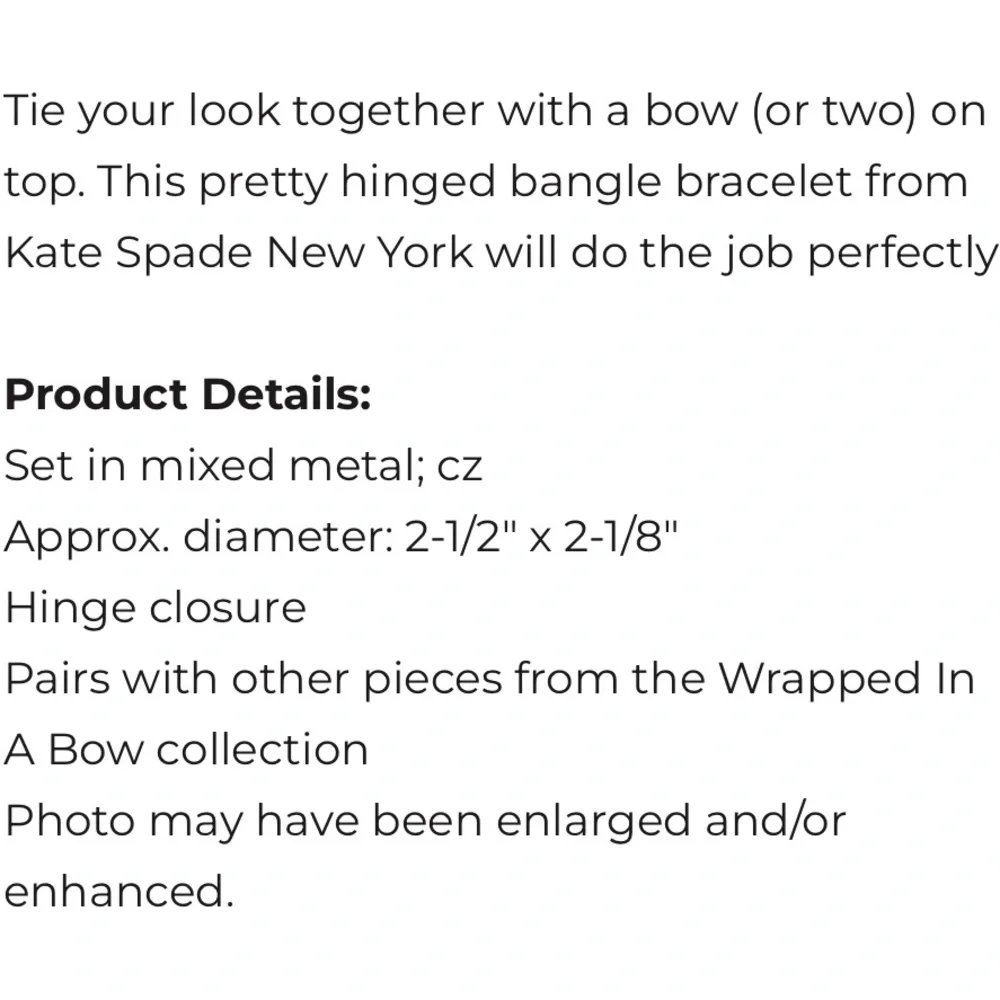 $135  KATE SPADE WRAPPED IN A BOW HINGED BANGLE BRACELET